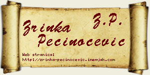 Zrinka Pečinoćević vizit kartica